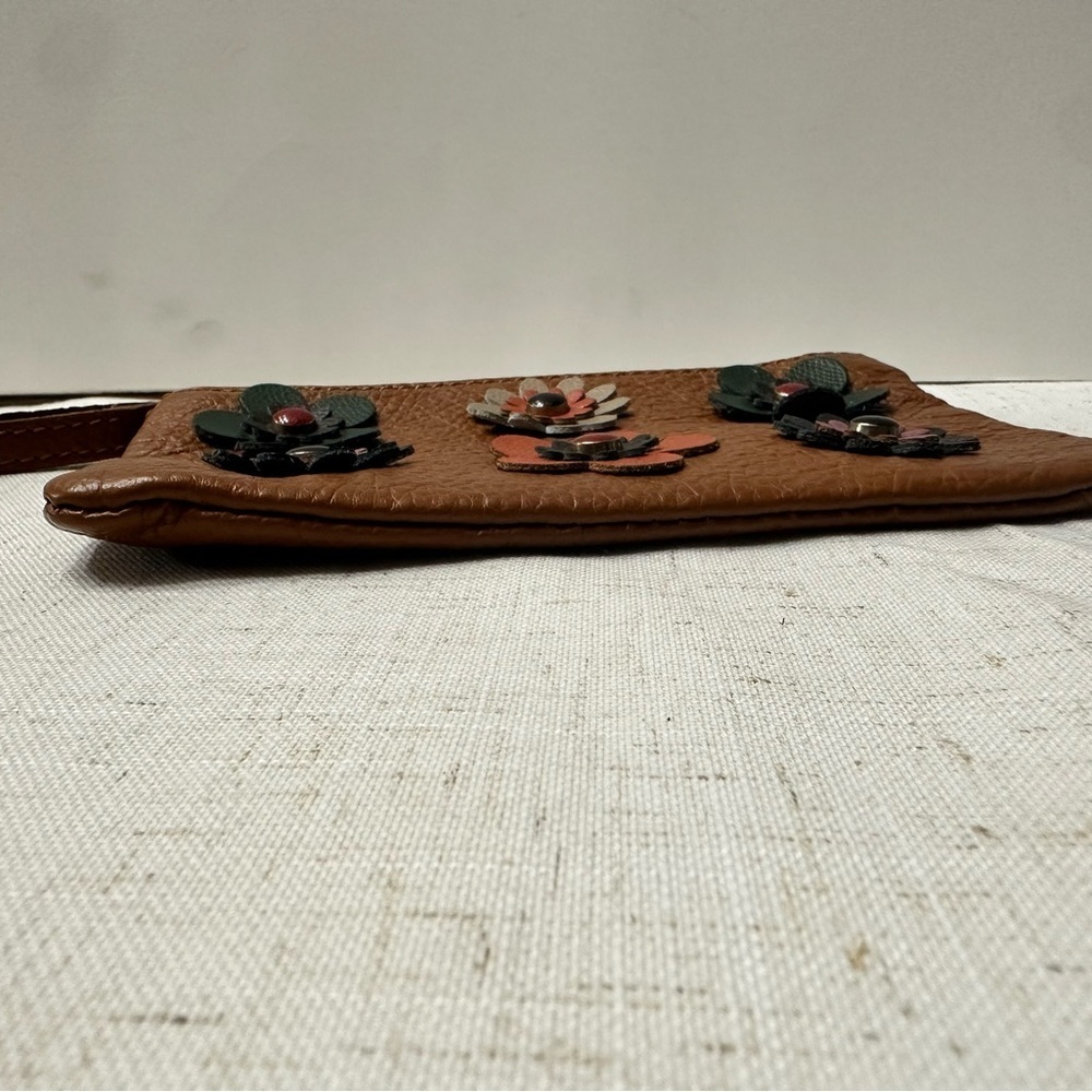 Floral Embellished Brown Wristlet - Picture 7 of 9